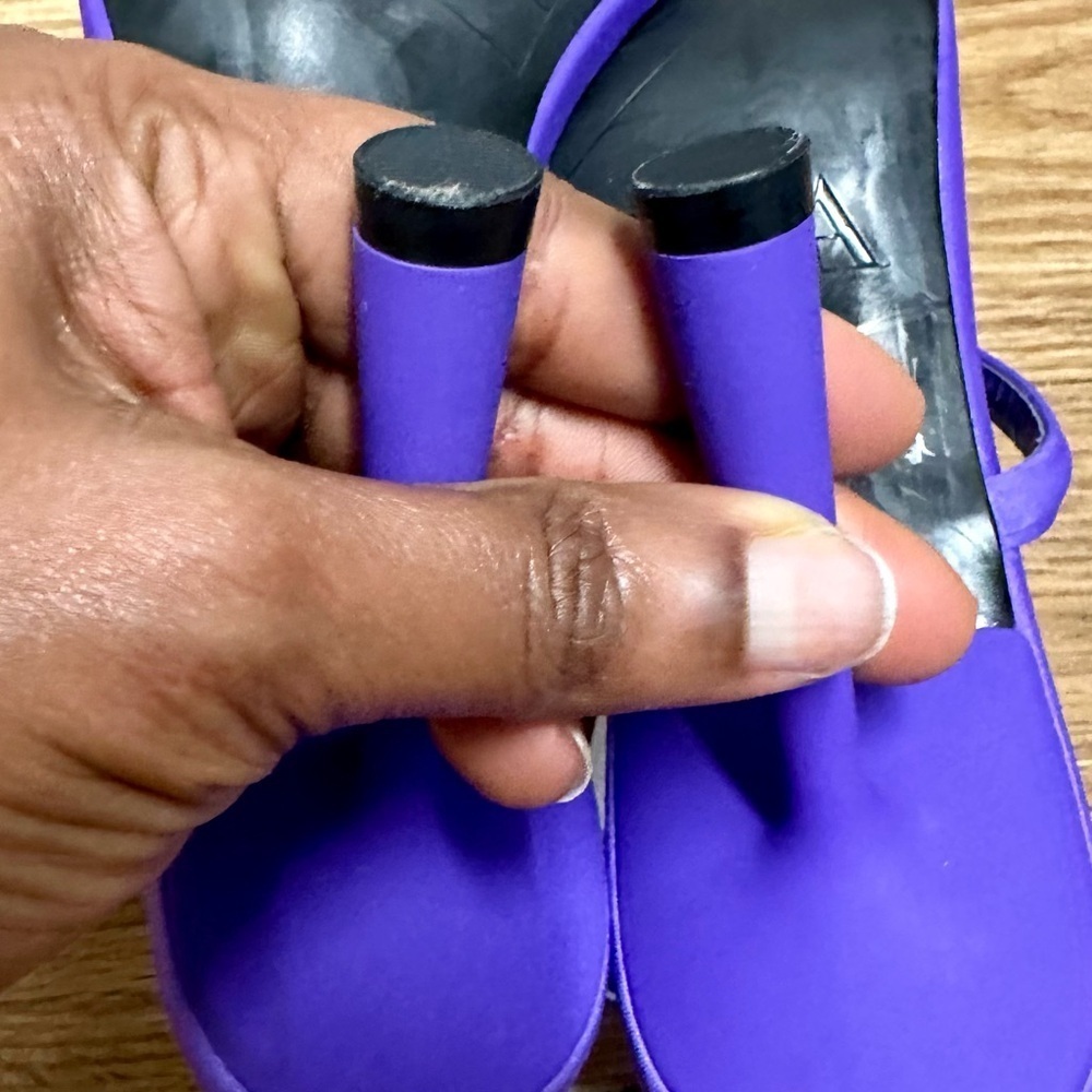 ZARA Purple open toe sandals - Picture 7 of 11